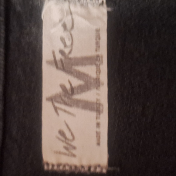 Free People We The Free Maris Denim Coverall Jean Jumpsuit Black Sz M - Picture 3 of 4